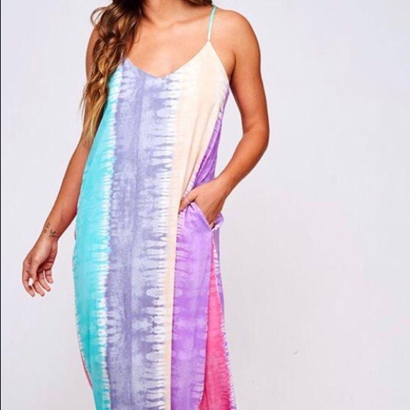 Peach Love California Dresses & Skirts - Pastel Watercolor Maxi Dress NEW!